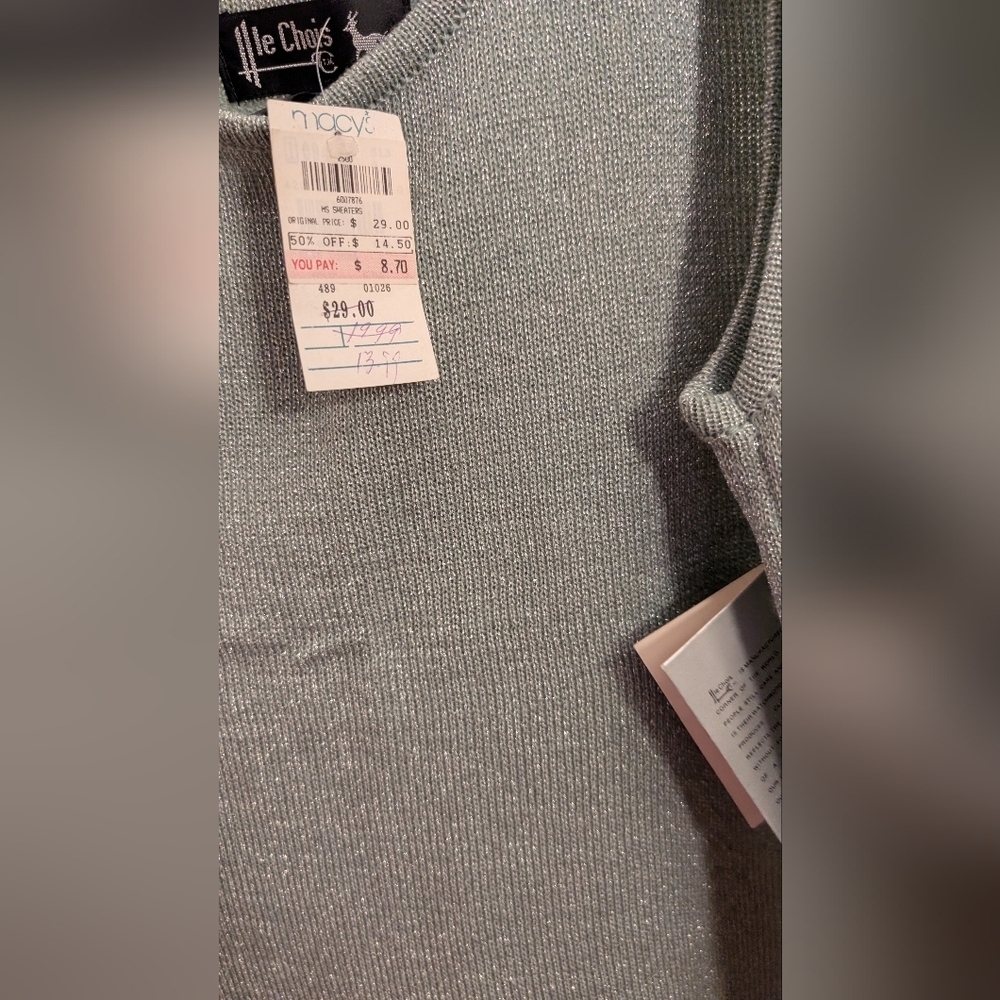 Silver Ribbed Fitted Tank Top - Picture 4 of 5